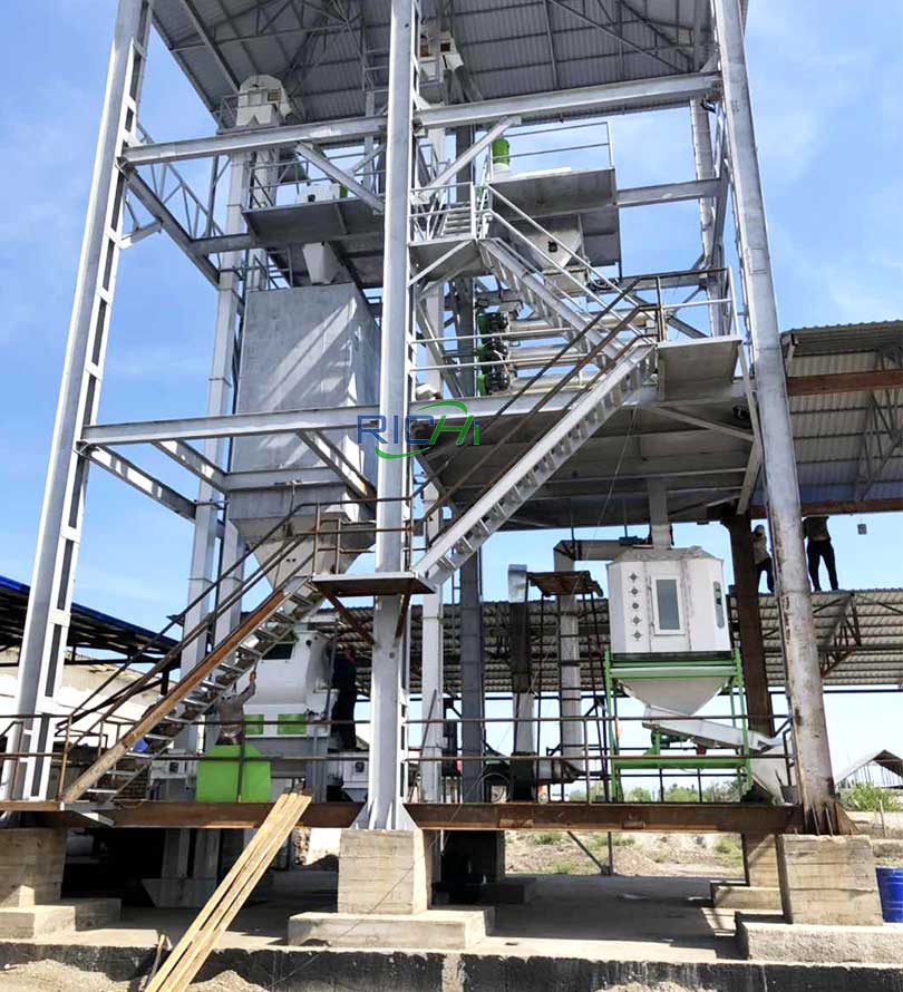 5 ton Sinking Fish Feed Pellet Mill In Uzbekistan