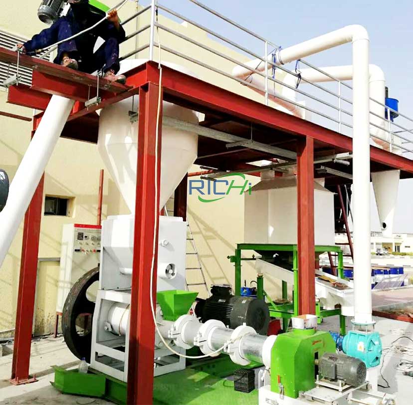 floating fish feed production line extruder 